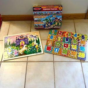3 Melissa & Doug Puzzles